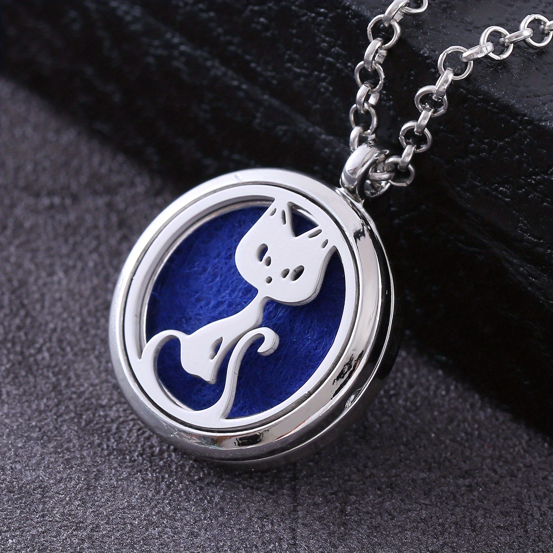 Metal Stainless Steel Pendant Necklace Open Locket Perfume Aroma Essential Oil Diffuser Necklace For Women Girls - Daisan Mart