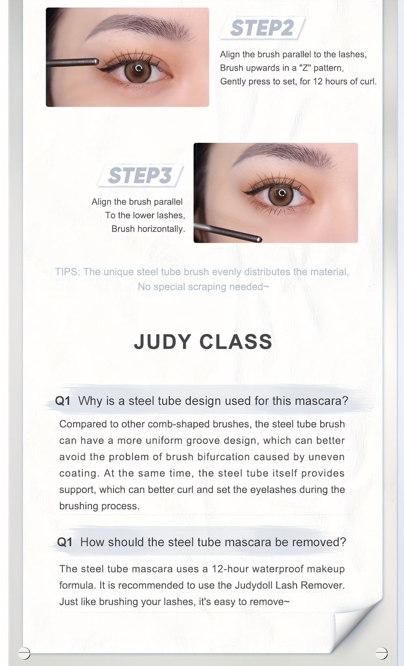 Judydoll 3D Curling Mascara - Thick, Long, Smudge-Free