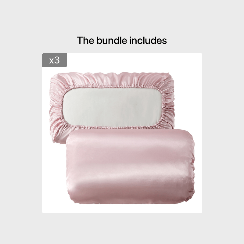 2pcs Soft And Breathable Satin Pillowcase With Elastic Cord - Perfect For A Comfortable Sleep In Your Bedroom - Daisan Mart