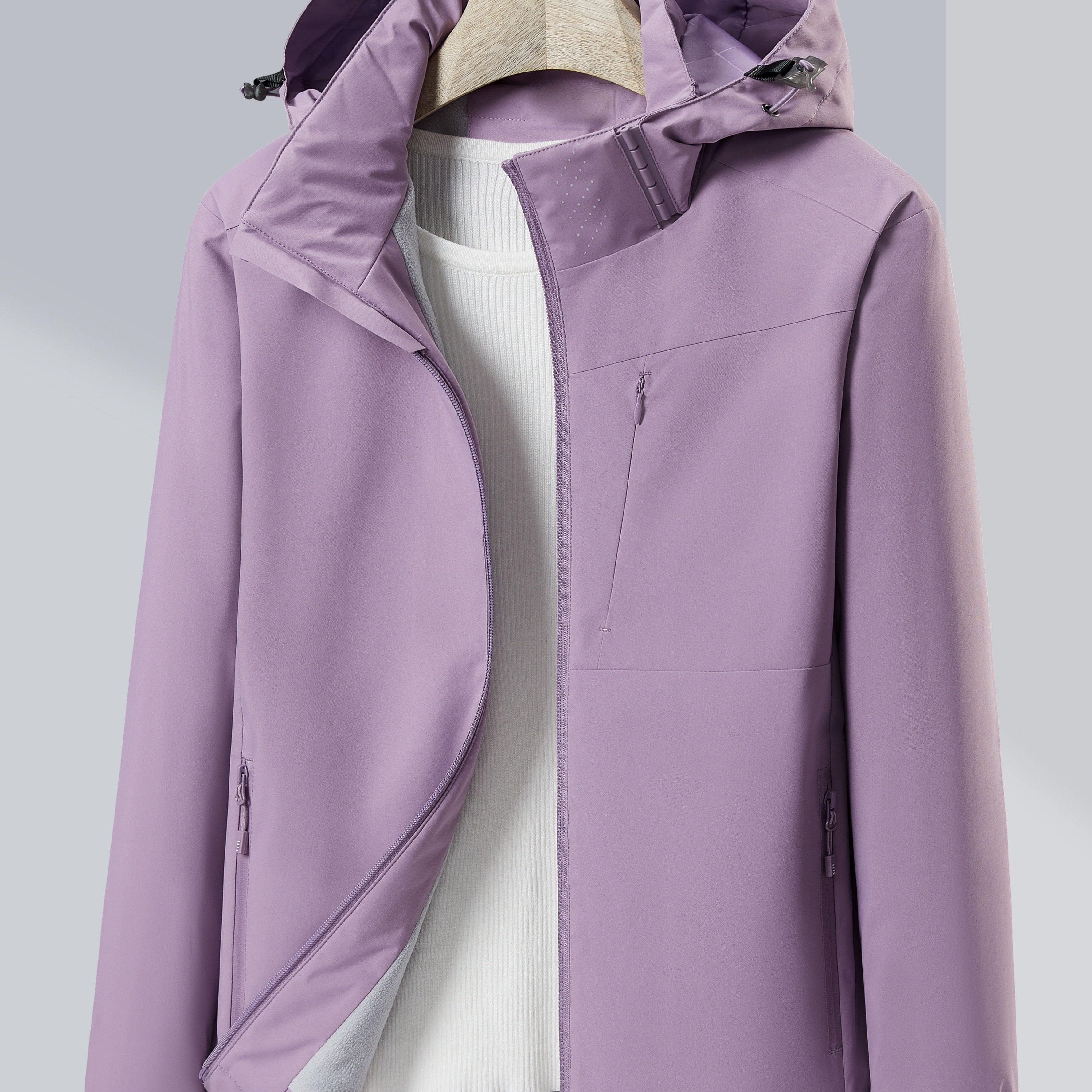 Women's Autumn Winter Windproof Fleece Lined Sports Jacket
