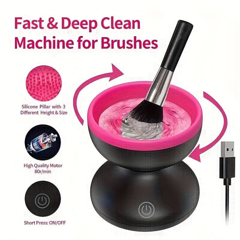 USB Mini Multi-Function Automatic Makeup Brush Cleaner