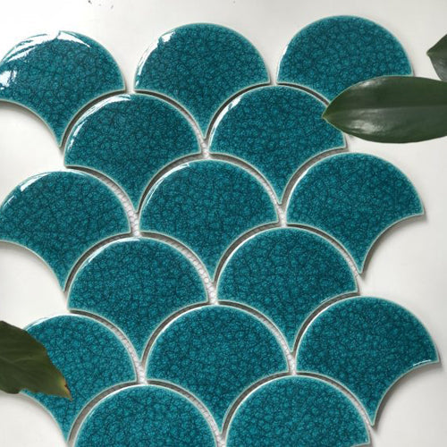 Fish scale mosaic tile 85x95mm code S9503