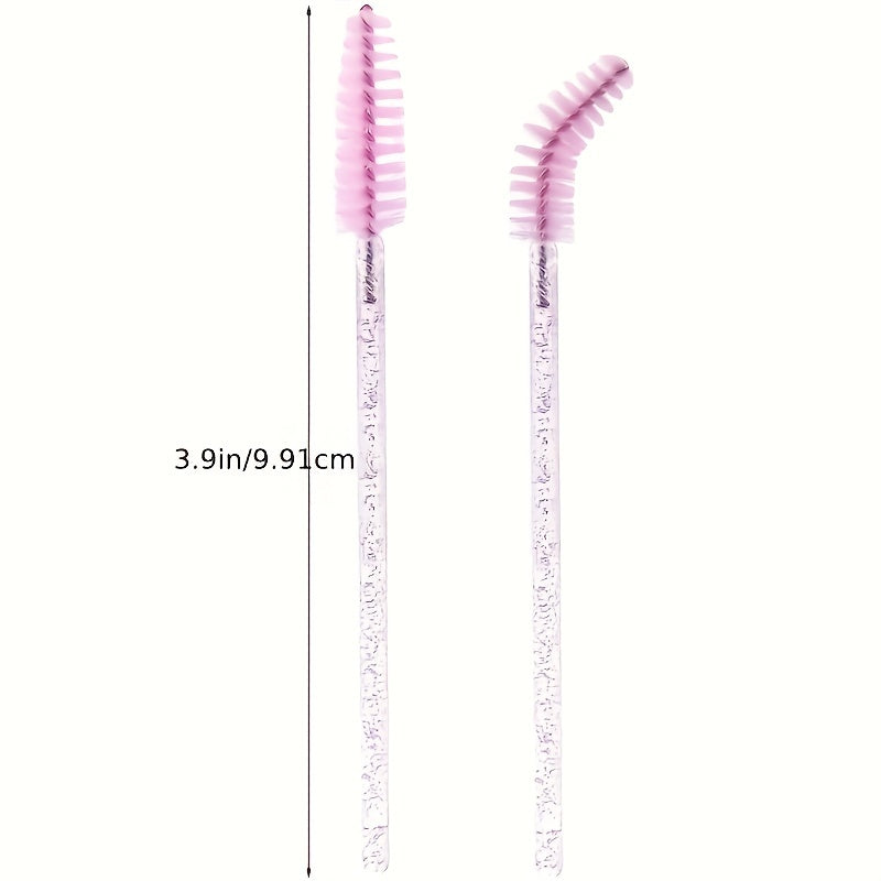 Set of 20 Multi-purpose Crystal Mascara Brushes for Convenient Eyelash Brushing