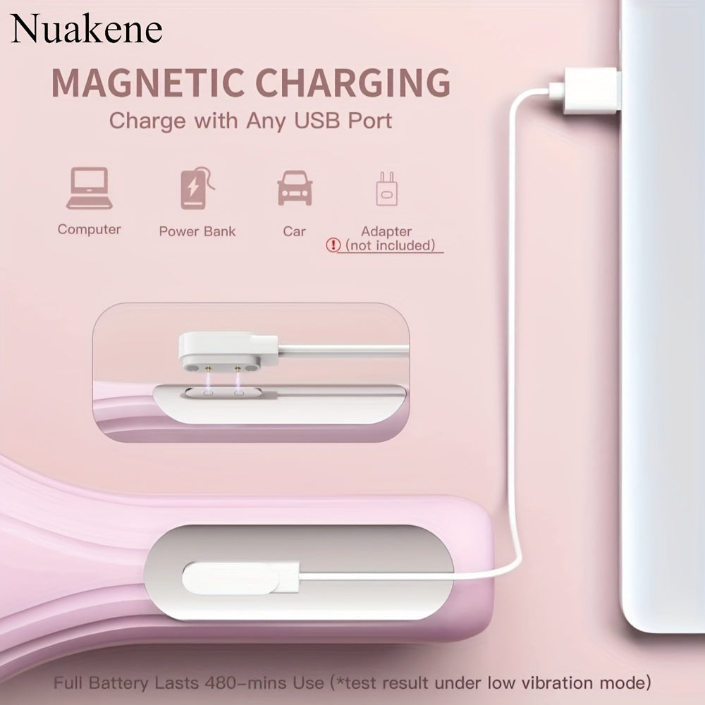 Nuakene 2in1 Magnetic Charging Facial Cleansing Brush, 5 Massage Modes
