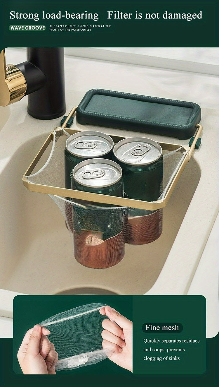 [Foldable Sink Strainer] Sink Filter Rack | Foldable | Mesh Bag | Anti-Clogging | Easy to Use