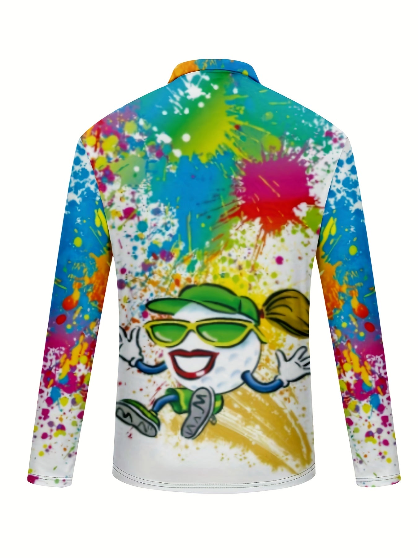 Splash of Color - Stylish Long Sleeve Women's Sports Shirt