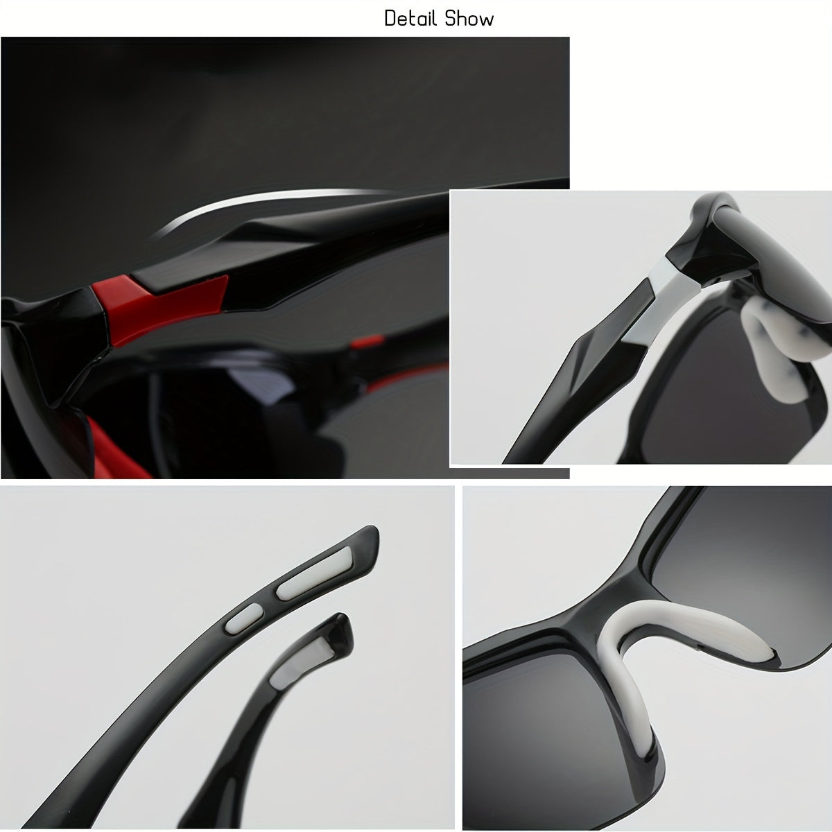 3-Piece Polarized Sports Glasses - Wind &amp; UV Protection