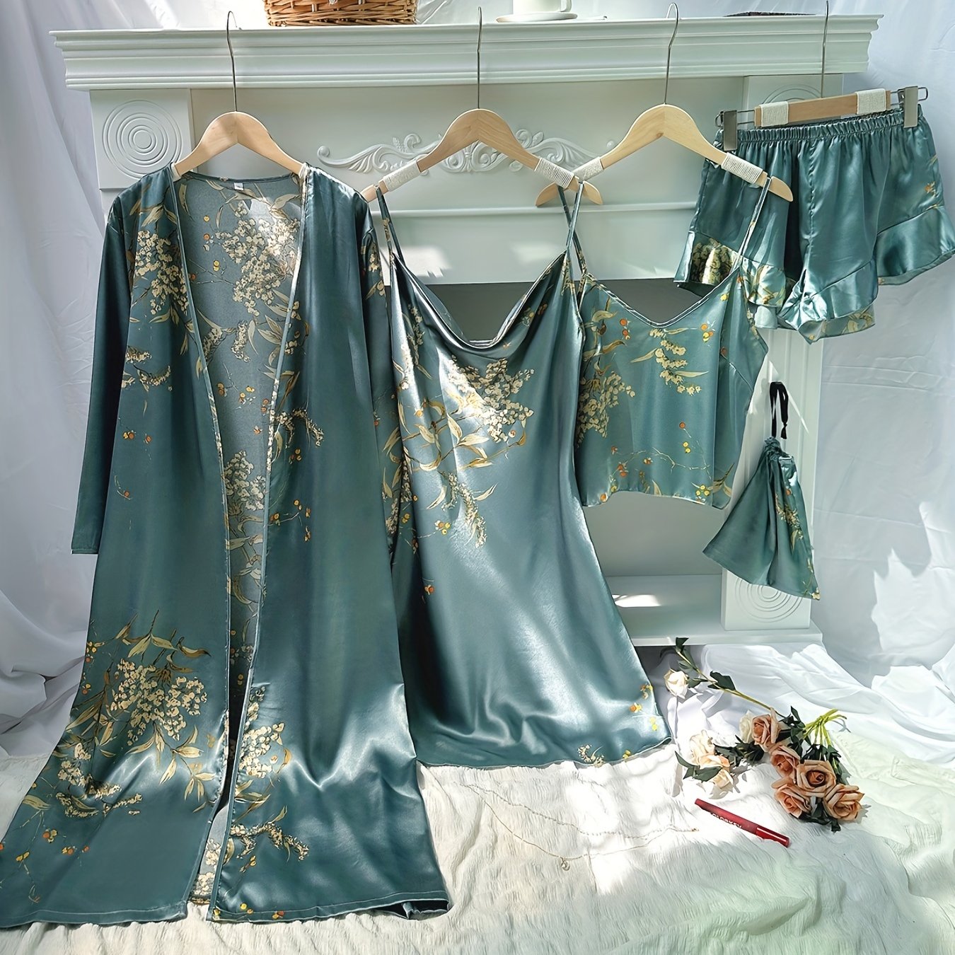 Women's Sleepwear Set with Cute Cherry Print