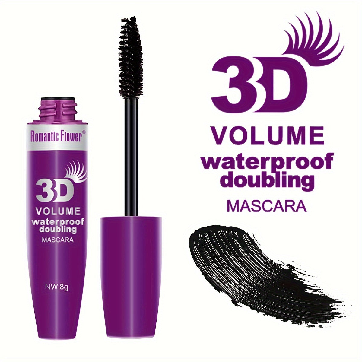3D Super Thick, Naturally Curled, Waterproof Mascara