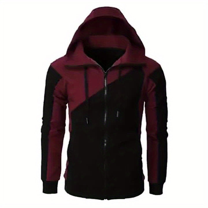 Áo Khoác Nam Varsity Phối Màu Có Nón Lót Lông Ấm - Daisan Mart
