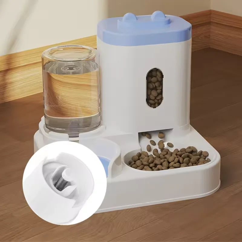 Pet large-capacity feeder integrated automatic water dispenser cat food bowl dog feeding bowl cat bowl dog bowl pet supplies - Daisan Mart