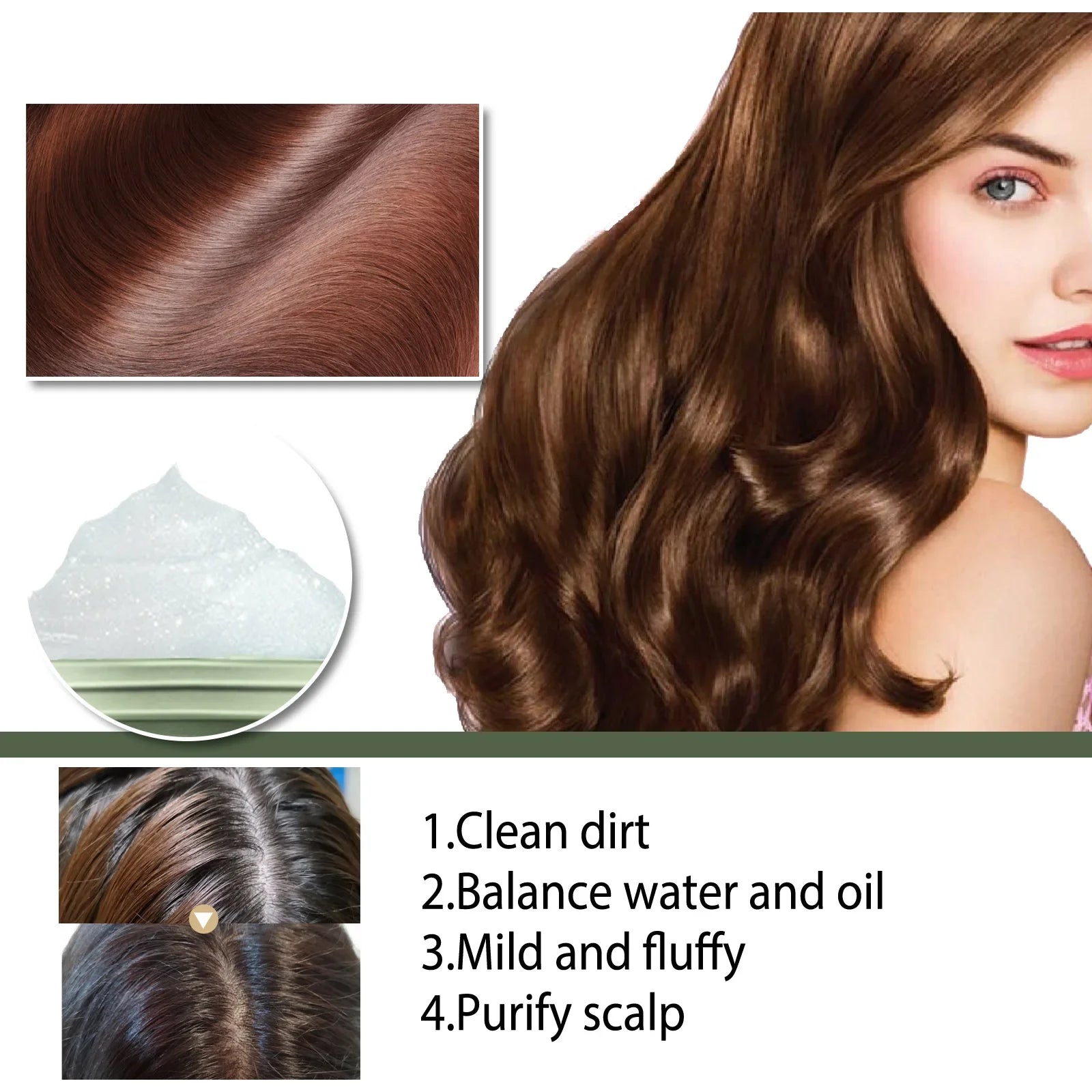 EELHOE Sea Salt Shampoo Reduces Dandruff, Nourishes Scalp