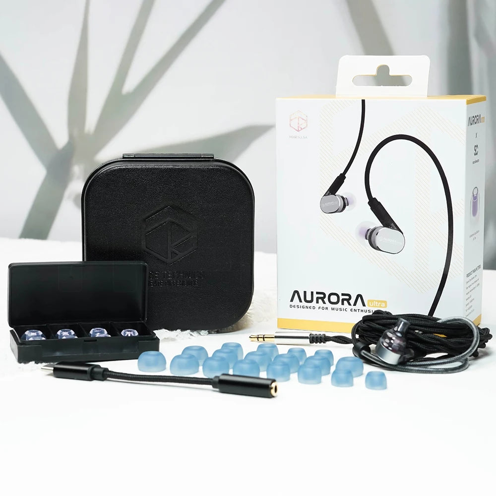 ROSESELSA Aurora Ultra 1DD+1 Planar Dual-driver Hybrid In-Ear Earphones HiFi Music Gaming Earbuds with 3.5mm to Type C DAC