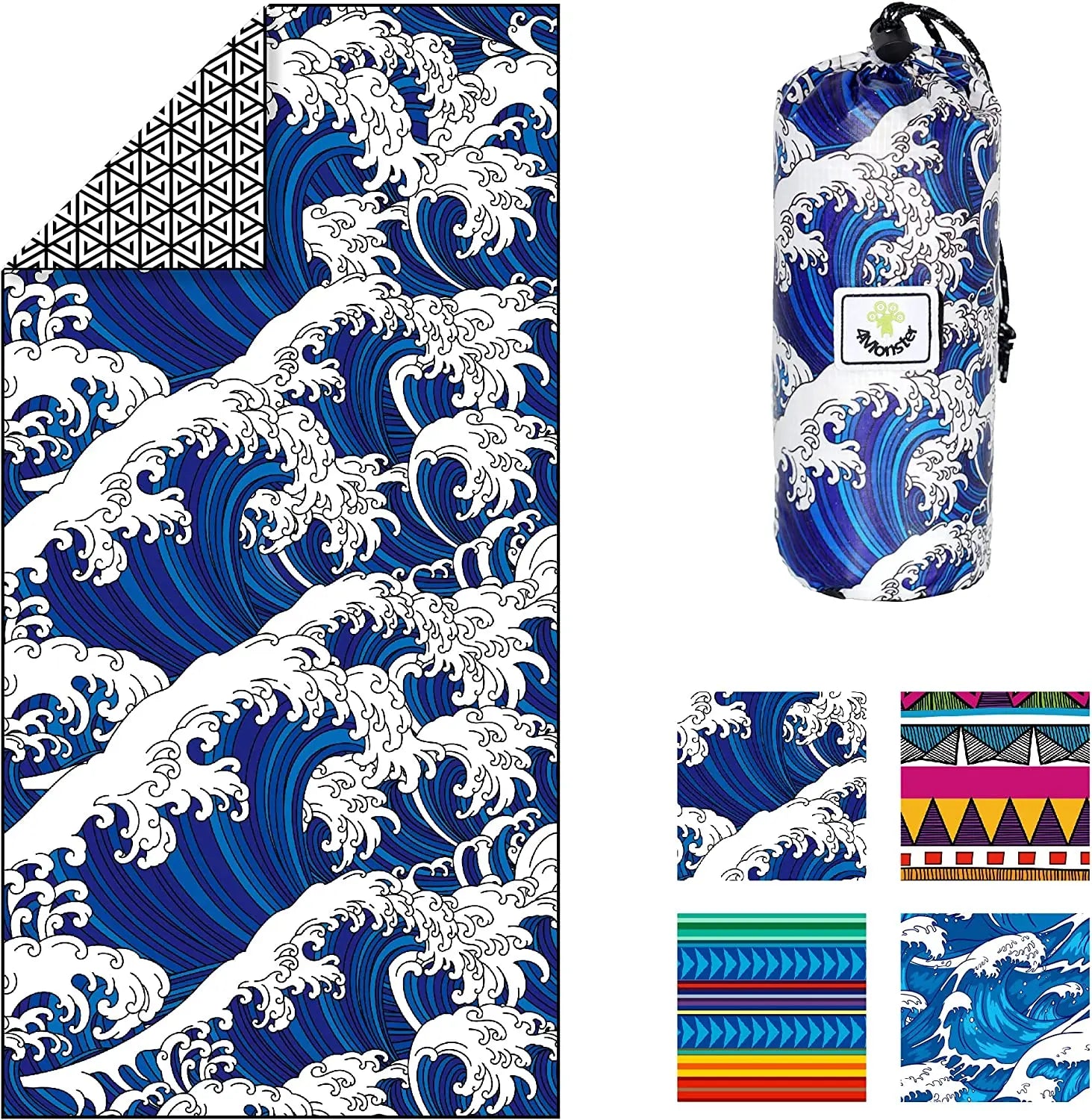 Microfiber Beach Towel Quick Dry,Super Absorbent Lightweight Travel Towel for Swimmers, Sand Free Camping Towel, Beach Towels