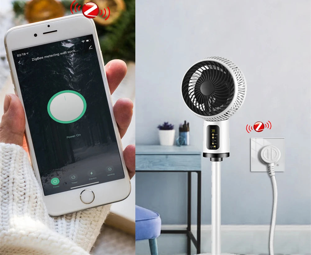 Ổ Cắm Thông Minh Moes ZigBee - Điều Khiển Bằng Giọng Nói