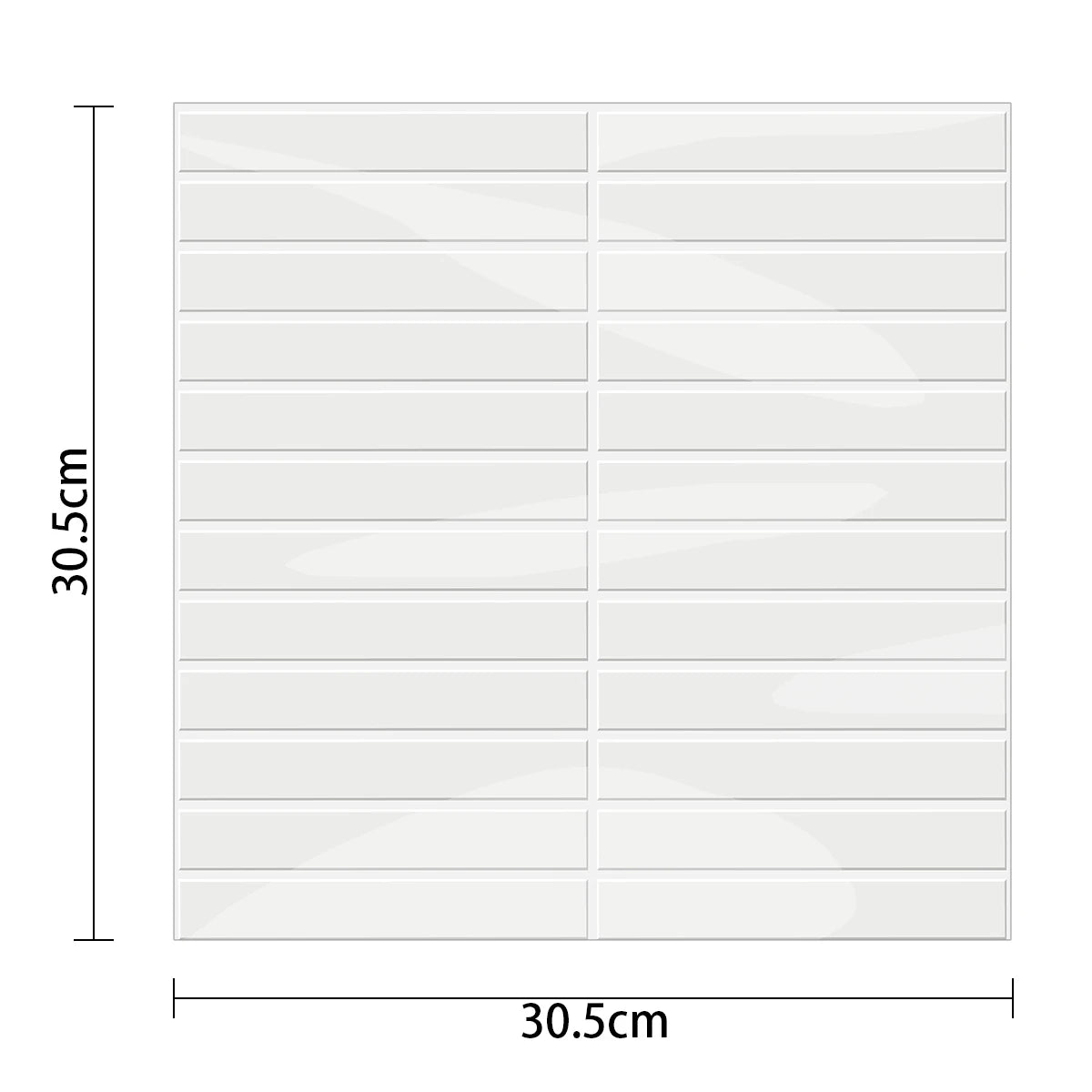 Set of 5 3D Subway Tile Wall Stickers for Kitchen