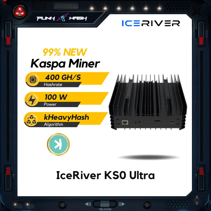 IceRiver KS0 Ultra With Offical Power Supply ASIC Miner KASPA Miner KAS Crypto Mining Machine Cheap Used Miner