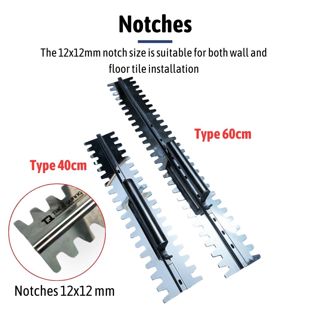 Sawtooth trowel 