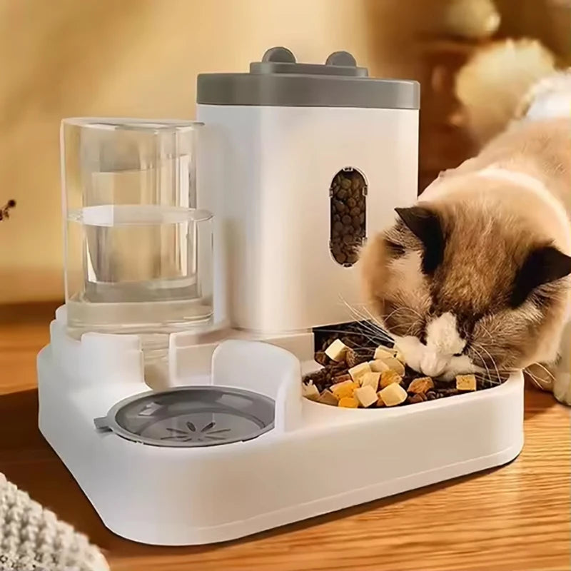 Pet large-capacity feeder integrated automatic water dispenser cat food bowl dog feeding bowl cat bowl dog bowl pet supplies - Daisan Mart
