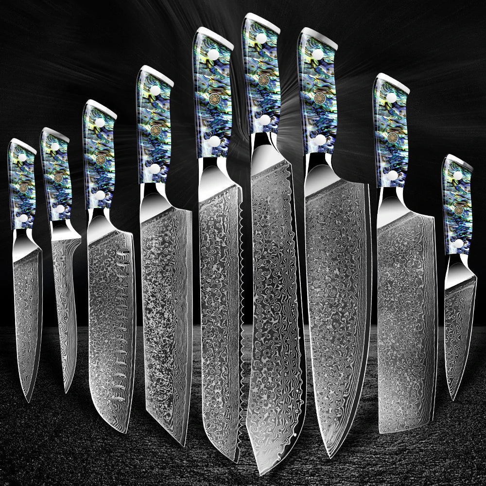 Dao Đầu Bếp VG10 67 Lớp Cán Vỏ Bào Ngọc Nhật Bản