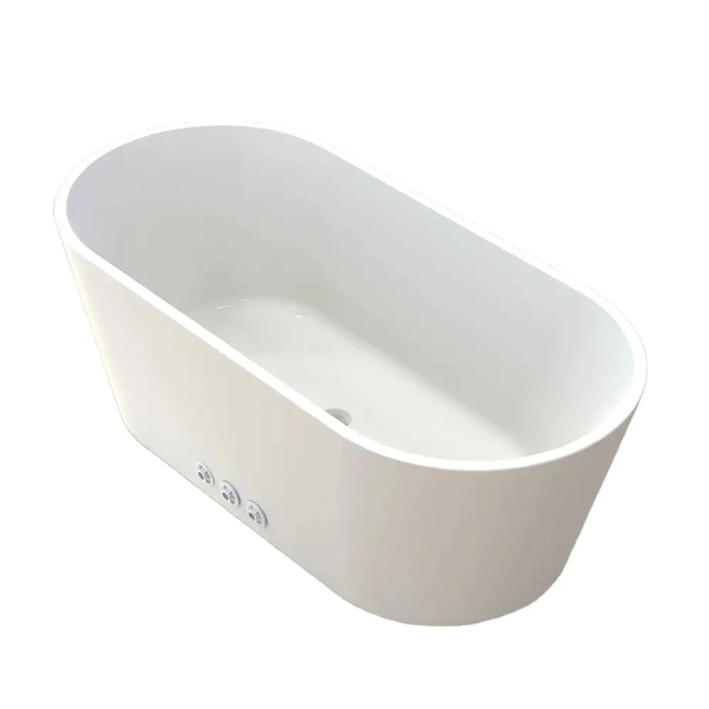Stock in the USA Modern U-Shape Oval Spa Tub for 1-2 Persons for Modern Bathroom Design