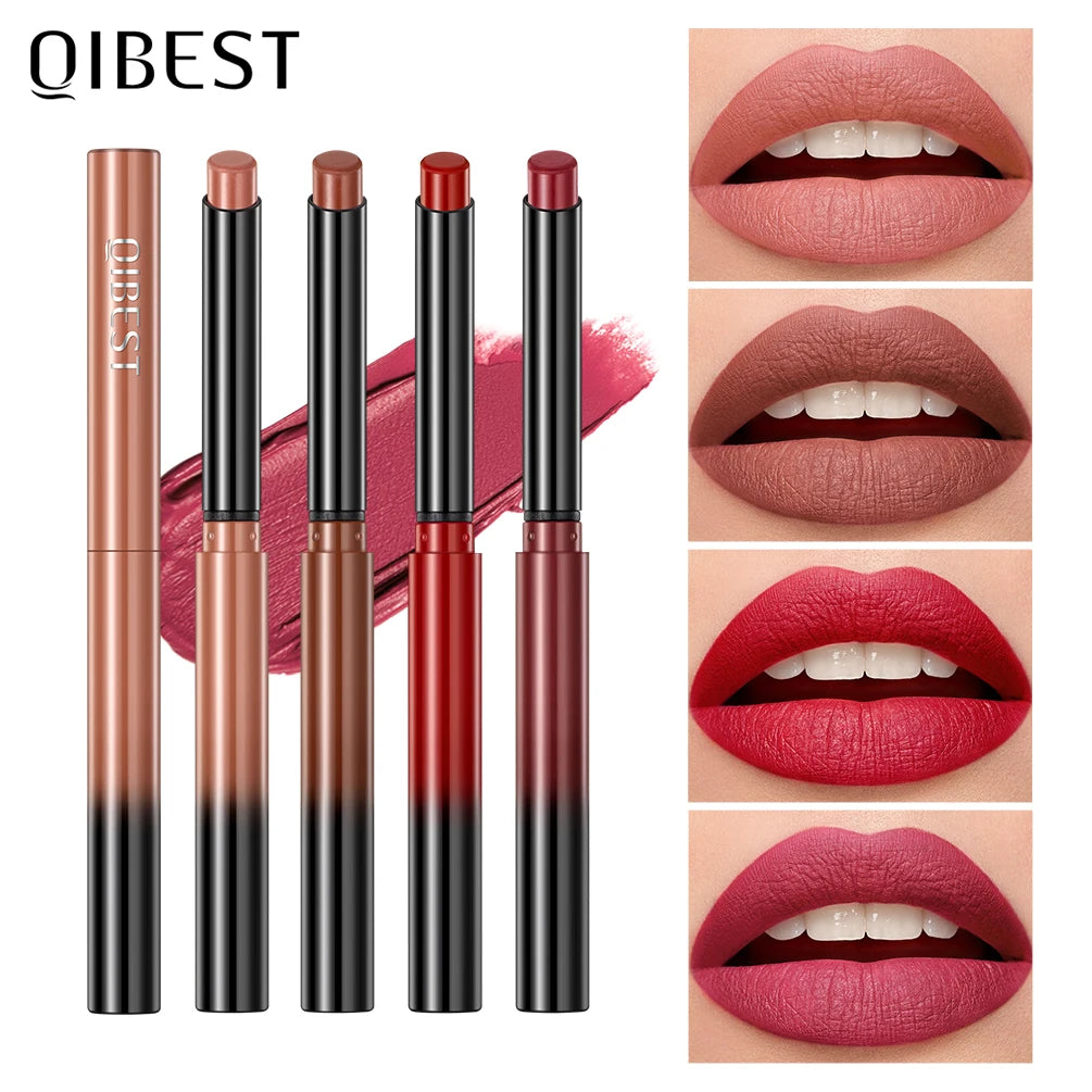 QIBEST 12 Color Long Lasting Moisturizing Matte Lipstick