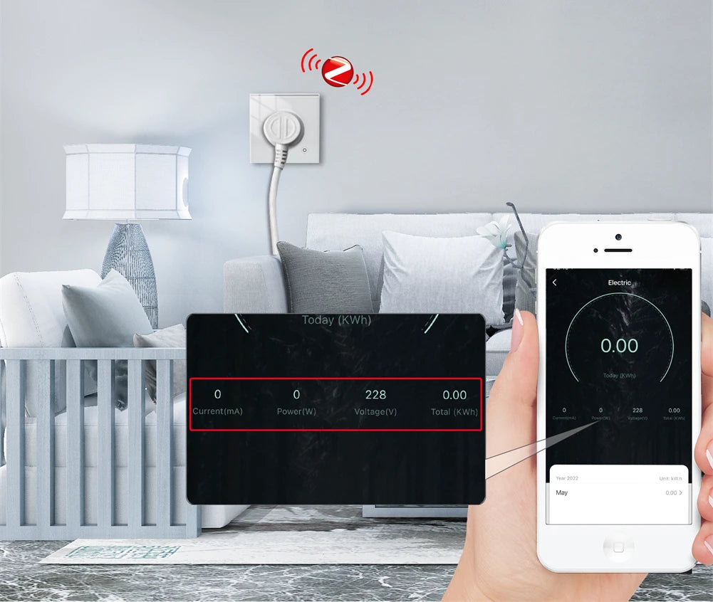 Ổ Cắm Thông Minh Moes ZigBee - Điều Khiển Bằng Giọng Nói