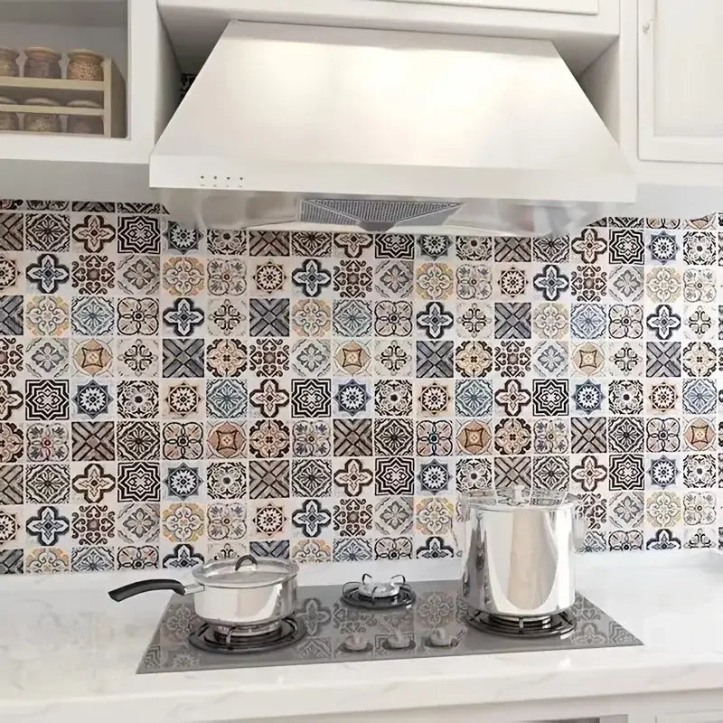 Giấy Dán Tường 3D Chống Nước Trang Trí Tủ Bếp PVC