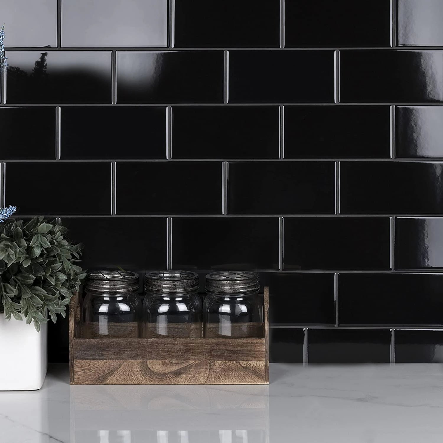 Bộ 10 Miếng Dán Tường Gạch 3D Chống Nước Nhà Bếp