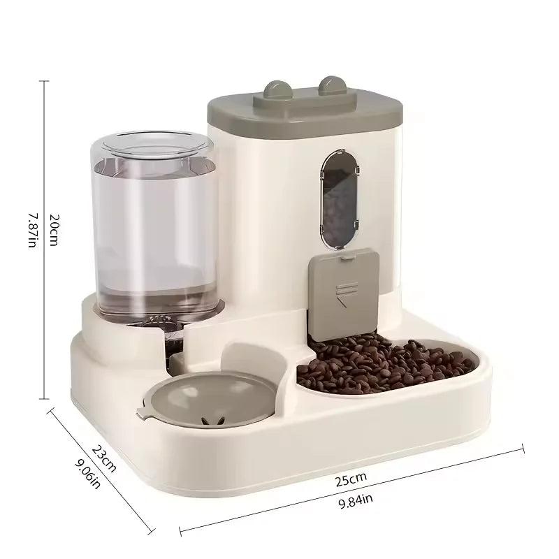 Pet large-capacity feeder integrated automatic water dispenser cat food bowl dog feeding bowl cat bowl dog bowl pet supplies - Daisan Mart