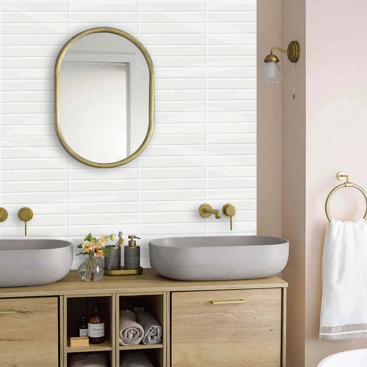 Deco 3D Wall Stickers Kitchen &amp; RV Room - Subway 5 Piece Set