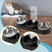 3 in 1 Multi-Function Pet Feeder with Automatic Waterer Detachable Bowls for Wet And Dry Food Suitable for Cats Dogs Rabbits - Daisan Mart