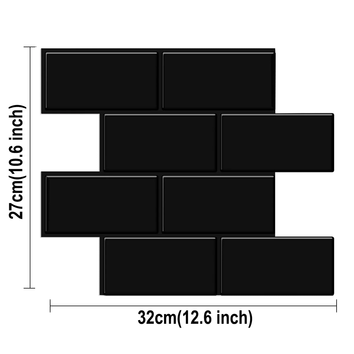 10 Large Waterproof Brick Wall Stickers for Home Decoration