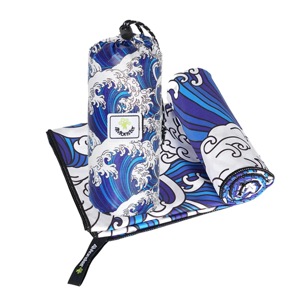 Microfiber Beach Towel Quick Dry,Super Absorbent Lightweight Travel Towel for Swimmers, Sand Free Camping Towel, Beach Towels - Daisan Mart
