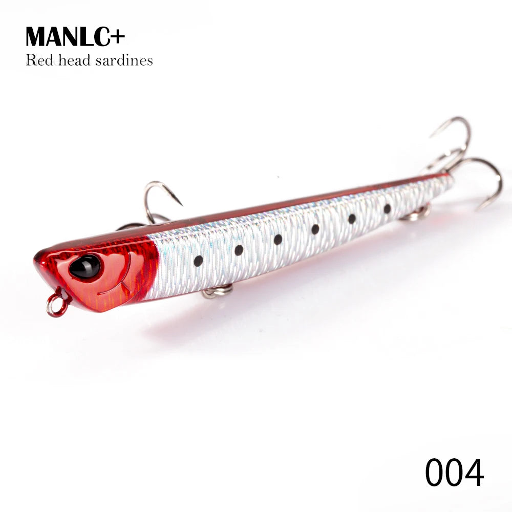 Hunthouse Sinking Pencil Fishing Lure 75mm/8g Bay RUF MANIC Stickbait BKK Hook Hard Lure For Seabass Fish Tackle lw507