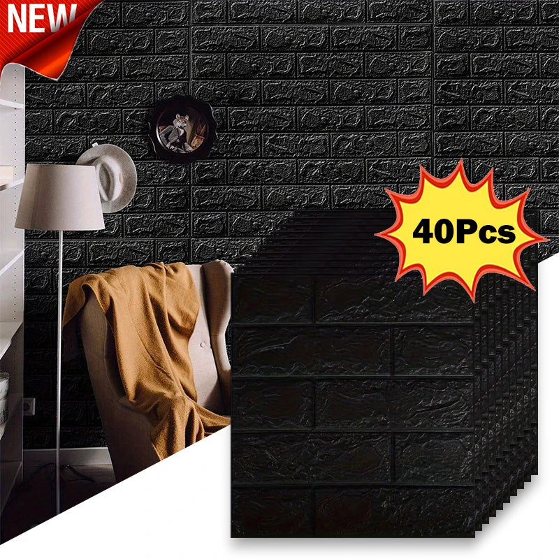 Giấy Dán Tường Gạch Giả Chống Ẩm 40 Tấm 38.5x35cm - Daisan Mart