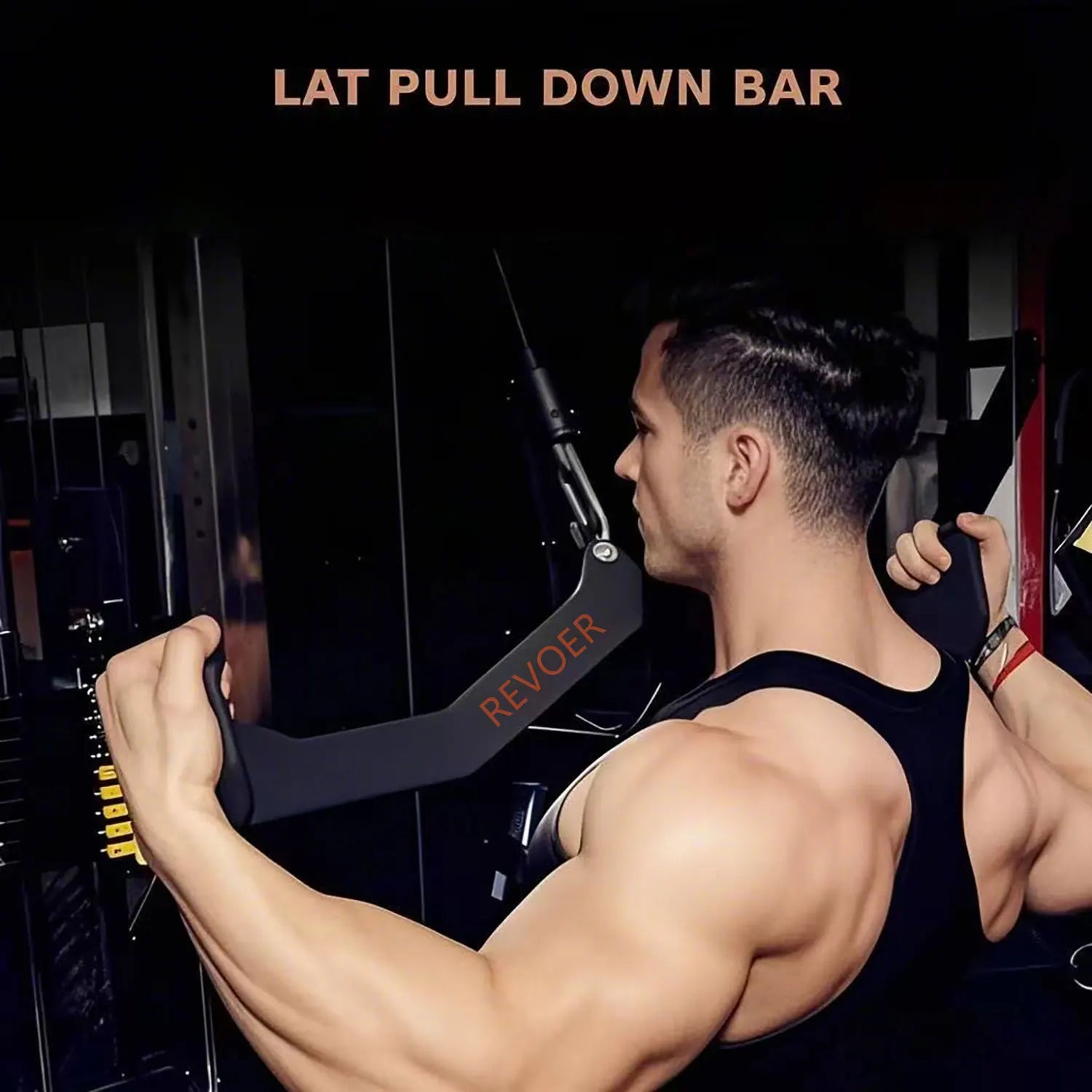 5 Pcs Lat Pull Down Bars ,LAT Pulldown Attachment, Cable Machine Rowing V-bar Attachment