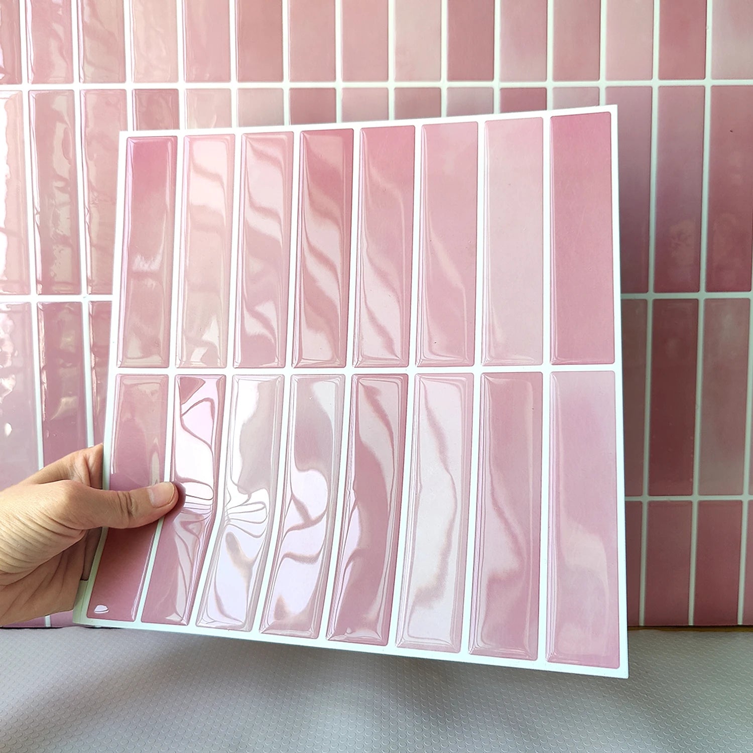 Bộ 10 Miếng Dán Tường 3D Chống Nước, Dán Dễ Dàng - Daisan Mart