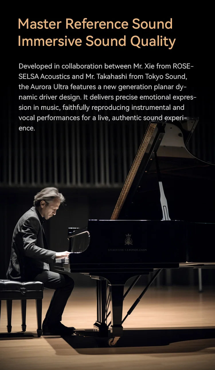 ROSESELSA Aurora Ultra Hybrid HiFi Sound Headphones