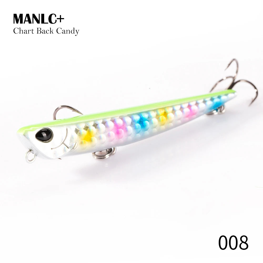 Hunthouse Sinking Pencil Fishing Lure 75mm/8g Bay RUF MANIC Stickbait BKK Hook Hard Lure For Seabass Fish Tackle lw507
