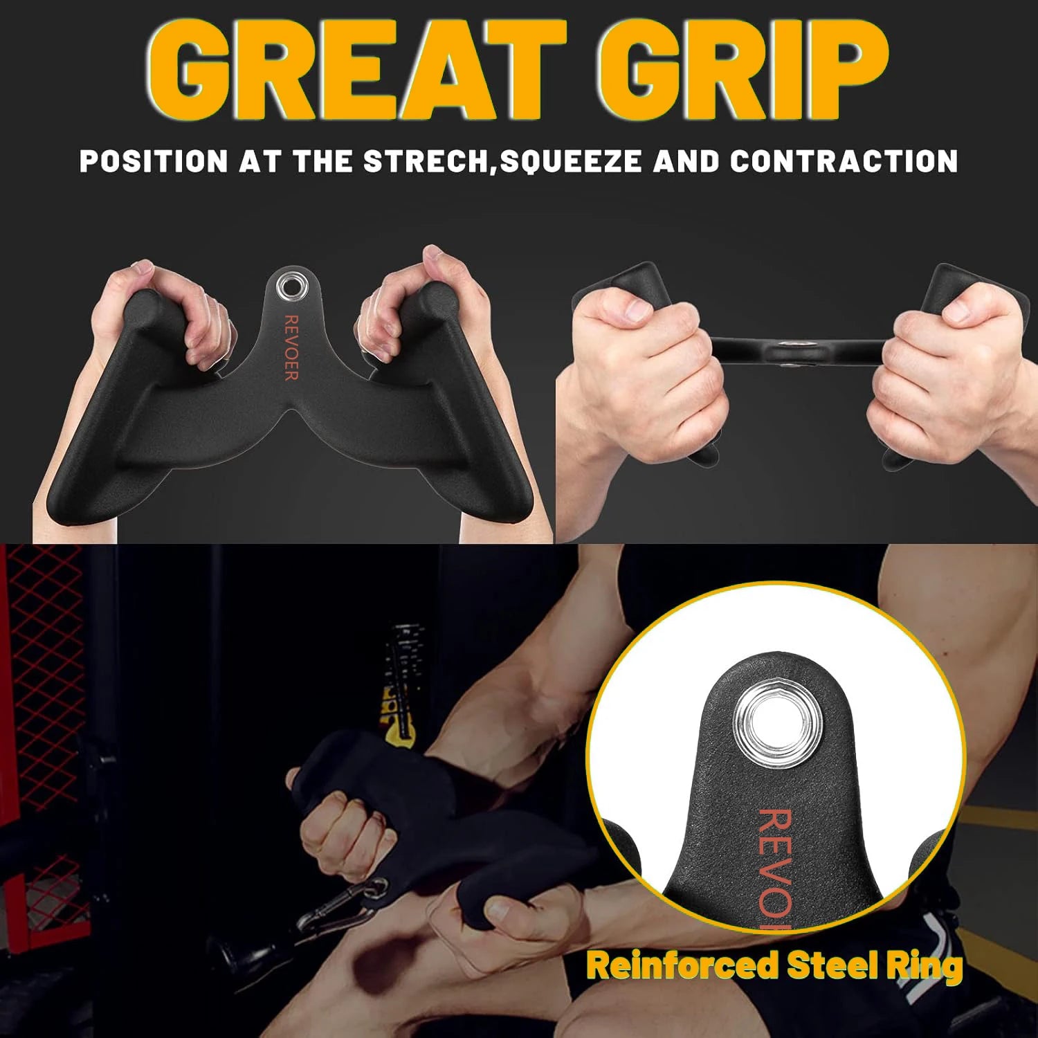 5 Pcs Lat Pull Down Bars ,LAT Pulldown Attachment, Cable Machine Rowing V-bar Attachment