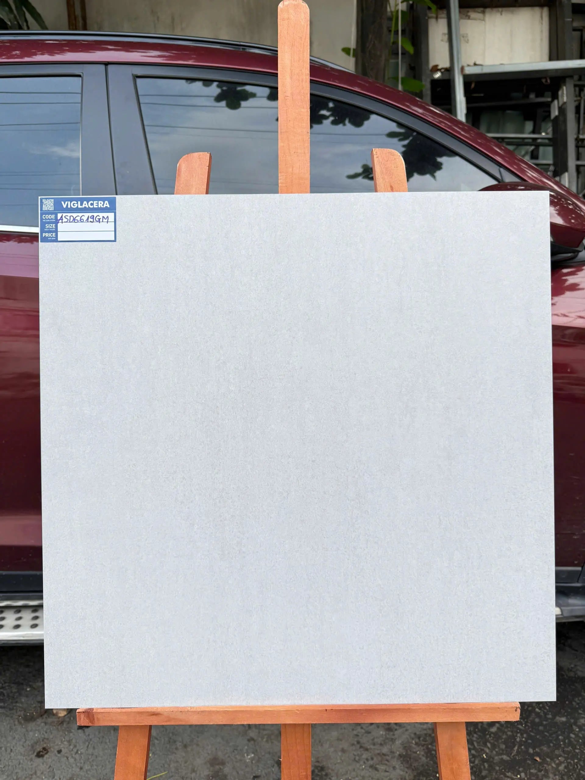 Viglacera Tiles, Matte Gray ASD6619GM, Size 600x600mm (4 tiles/box/1.44m2)
