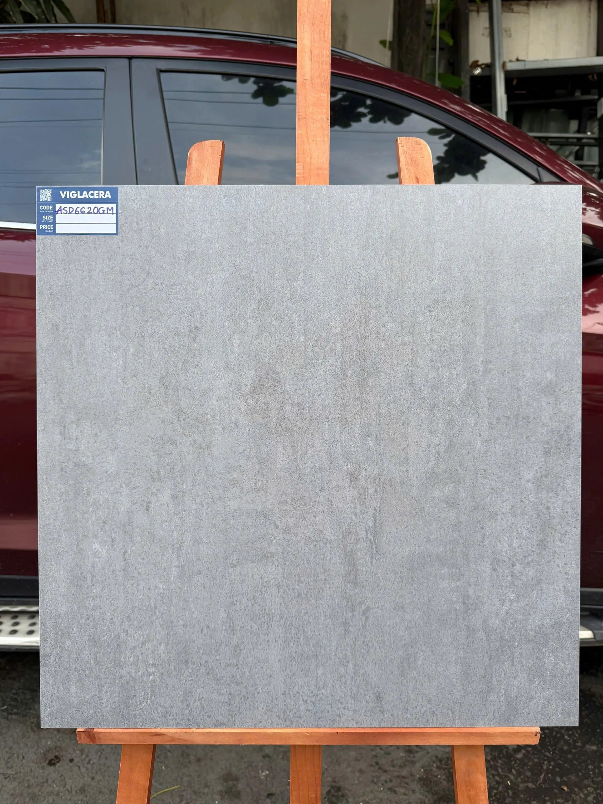 Viglacera Tiles, Matte Gray ASD6620GM, Size 600x600mm (4 tiles/box/1.44m2)
