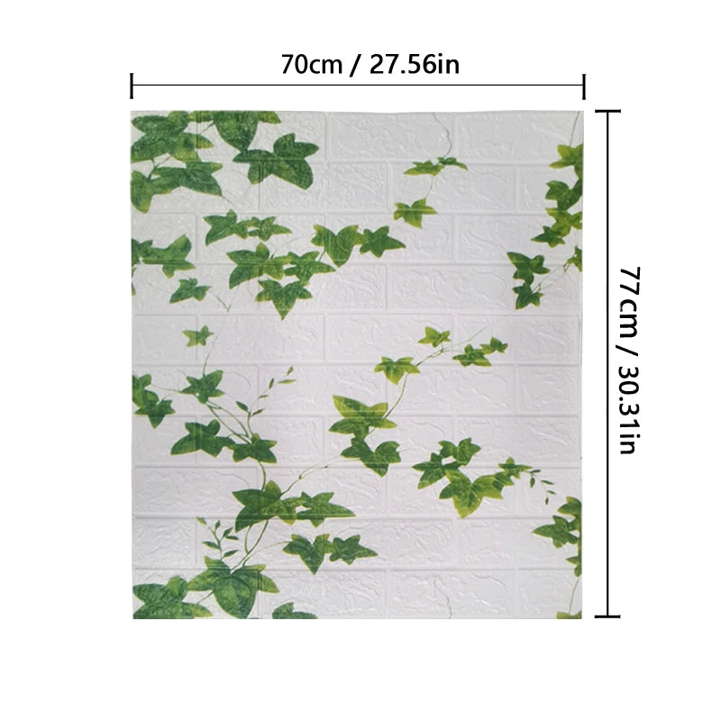 Giấy Dán Tường 3D Chống Thấm Gạch Retro 77x70cm