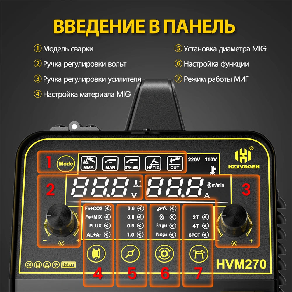 Máy Hàn Đa Năng HZXVOGEN 270A 6in1 Màn Hình Số - Daisan Mart