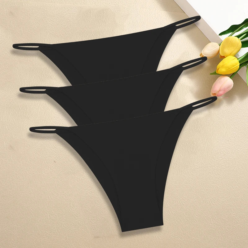 Set of 3 Ice Silk Ultra-Thin Seamless Women's Panties