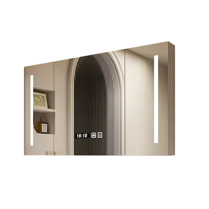Modern square LED smart mirror anti-fog wall mounted touch sensor heat sensor bathroom bedroom easy to install wall mounted 
