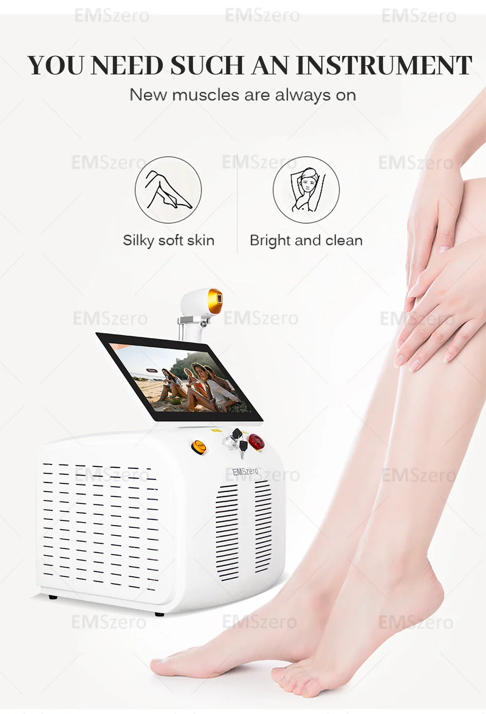 Máy triệt lông & xóa xăm 3 bước sóng 3500W 808nm CE - Daisan Mart
