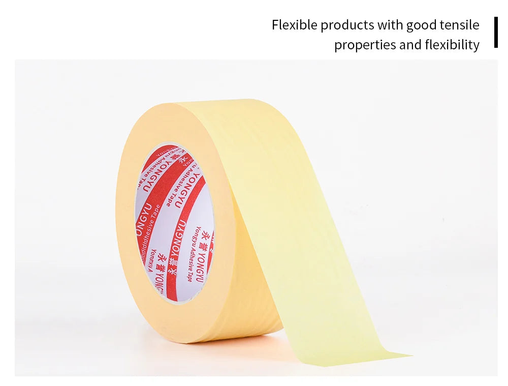 50M Crepe Paper Tape Car Painting Protection Paper Tape No Glue Residue Masking Adhesive Tapes Spray Paint Masking Art Stickers - Daisan Mart
