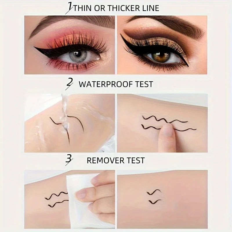 Black Eyeliner, Smudge-proof, Natural, Easy to Draw